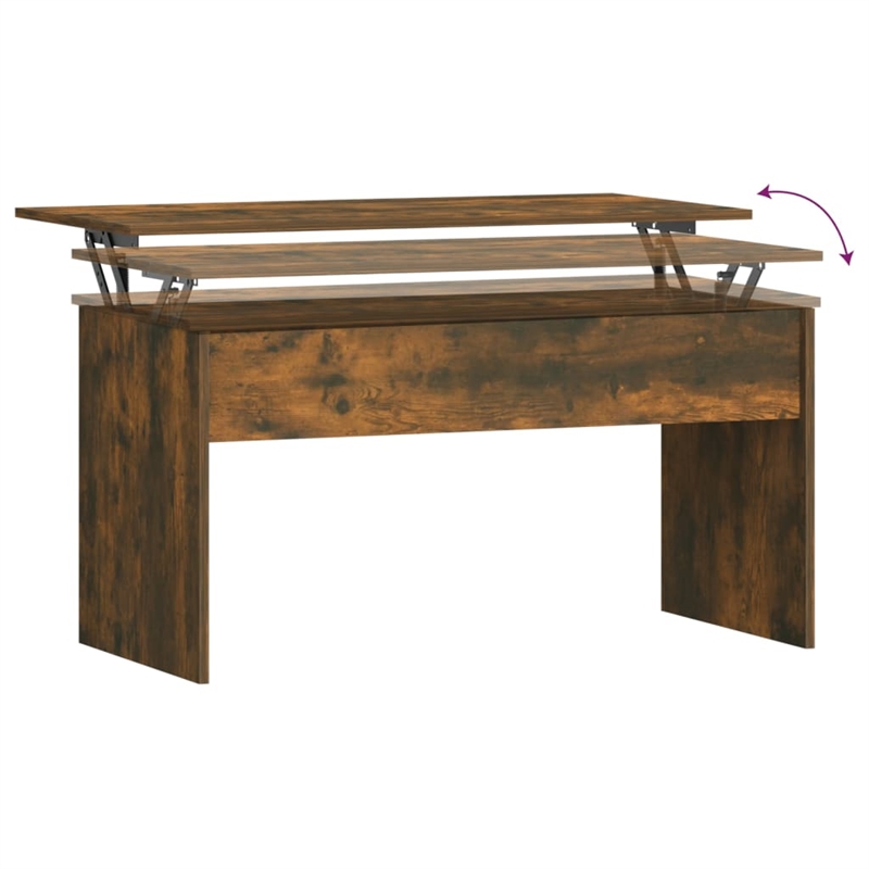 vidaXL Engineered Wood Medium Coffee Table in Smoked Oak