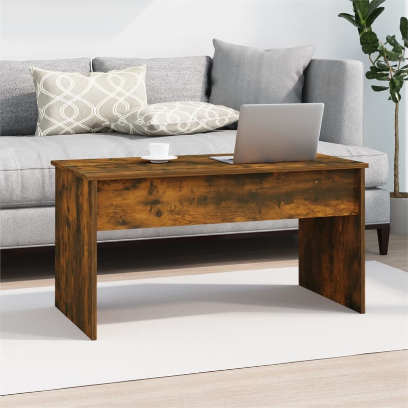 vidaXL Engineered Wood Medium Coffee Table in Smoked Oak