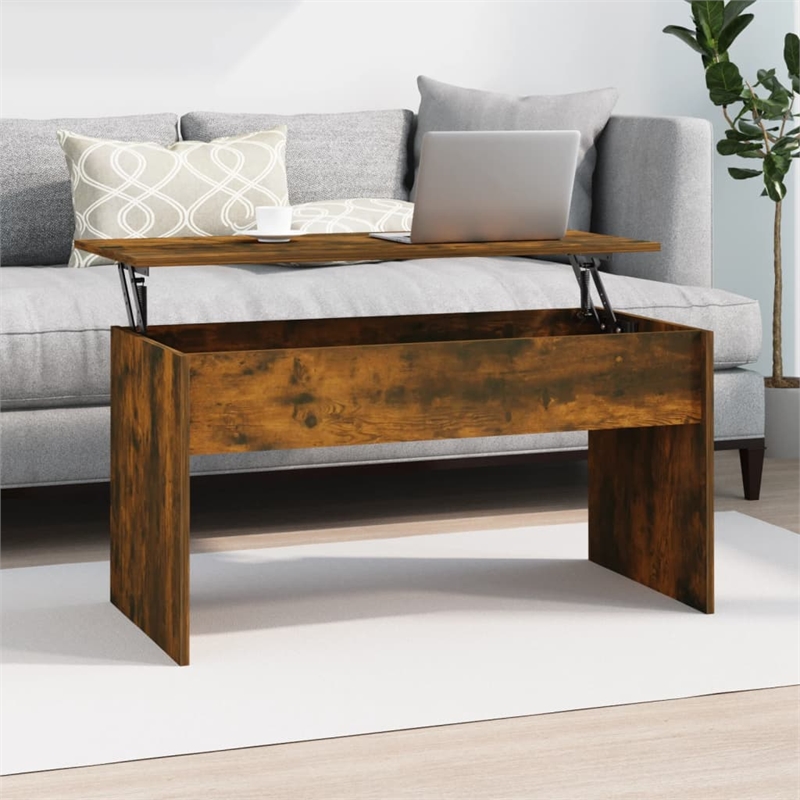 vidaXL Engineered Wood Medium Coffee Table in Smoked Oak