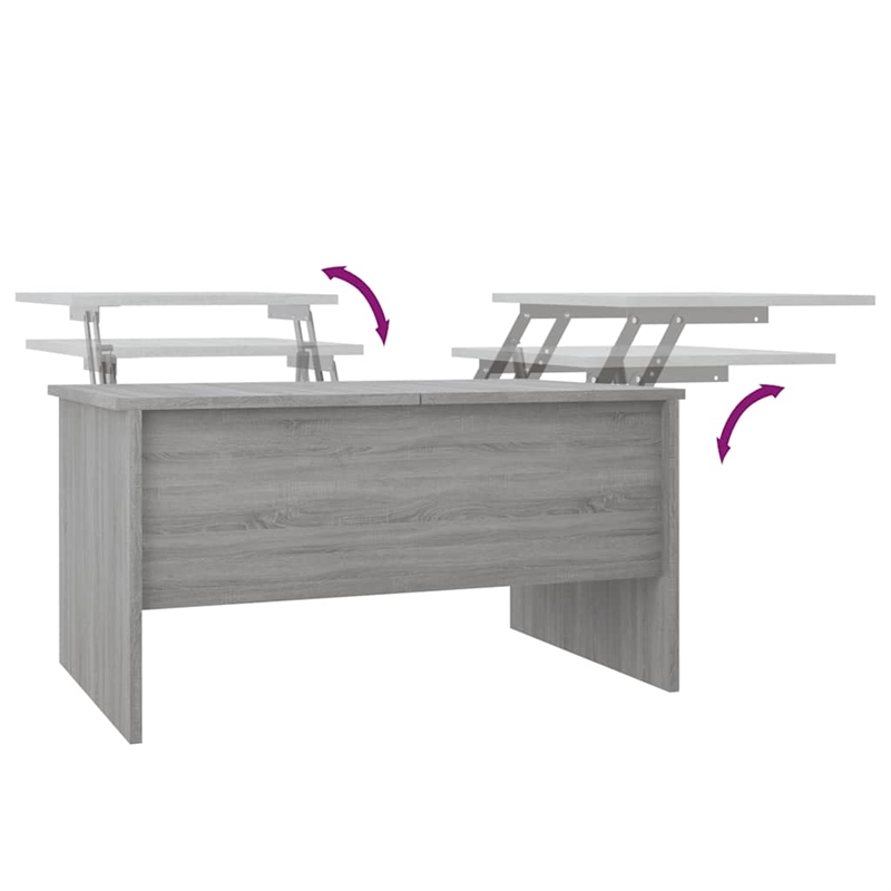 vidaXL Sonoma Engineered Wood Medium Coffee Table in Gray