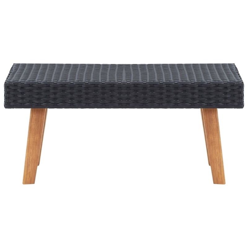 vidaXL PE Rattan Coffee Table in Black