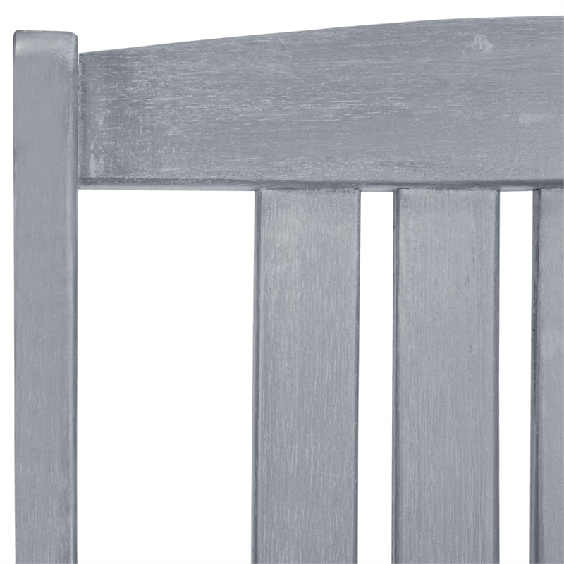 vidaXL Solid Acacia Wood Patio Chair in Gray (Set of 6)
