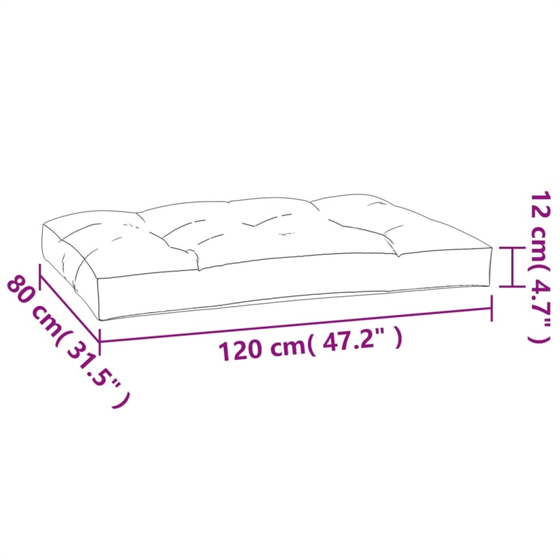 vidaXL Pallet Cushion in Green Fabric