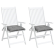 vidaXL Chair Cushion in Gray (Set of 2)