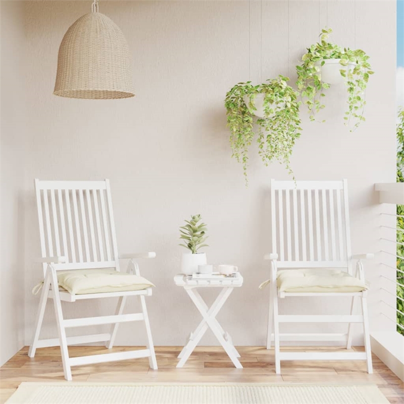 vidaXL Chair Cushion in Cream White (Set of 2)