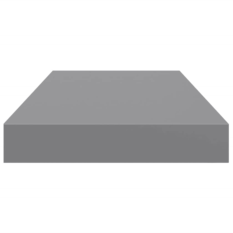 vidaXL MDF and Metal Wall Shelf in Grey Honeycomb (Set of 2)