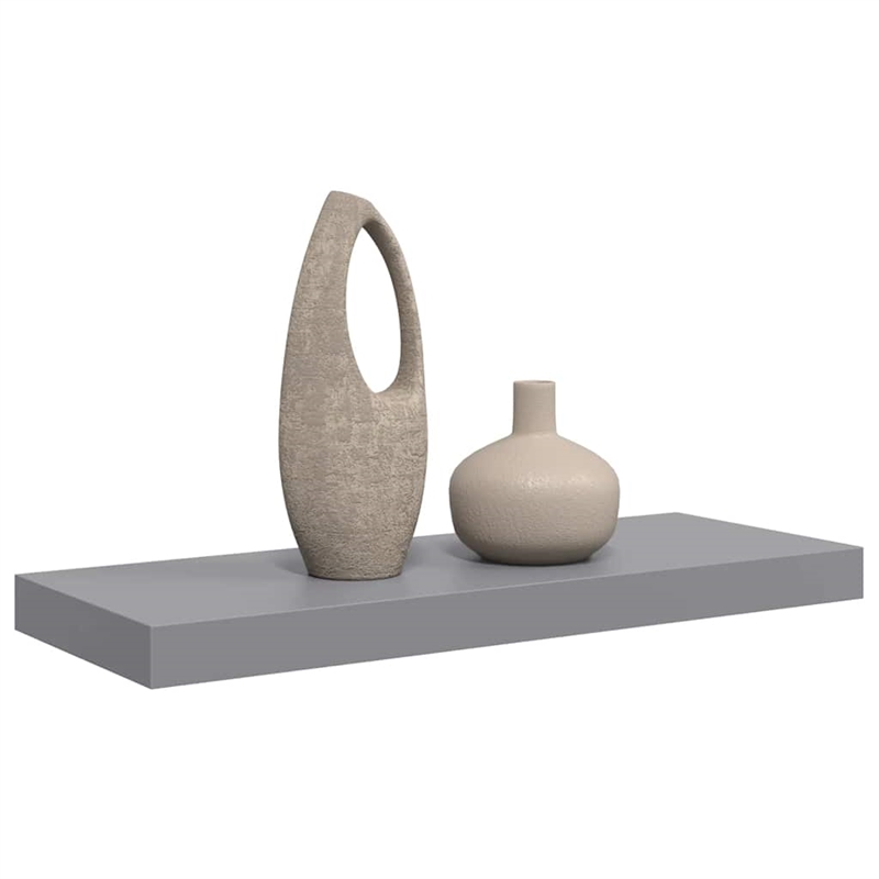 vidaXL MDF and Metal Wall Shelf in Grey Honeycomb