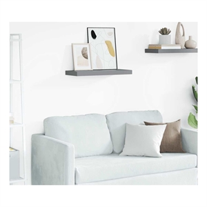 vidaXL MDF and Metal Wall Shelf in Grey Honeycomb