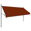vidaXL Retractable Awning in Orange/Brown