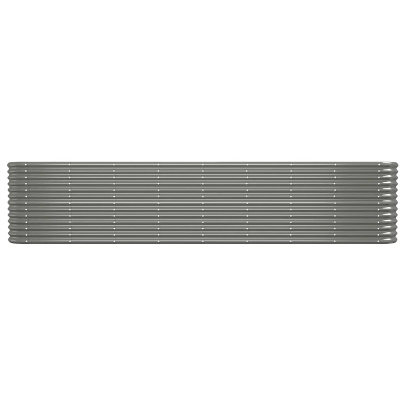vidaXL Powder-Coated Steel Raised Garden Bed in Gray