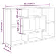 vidaXL Engineered Wood Wall Shelf in Gray Sonoma