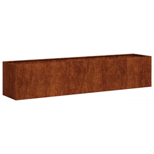 vidaXL Large Steel Garden Planter in Rusty