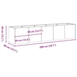 vidaXL Large Steel Garden Planter in Rusty