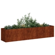vidaXL Large Steel Garden Planter in Rusty