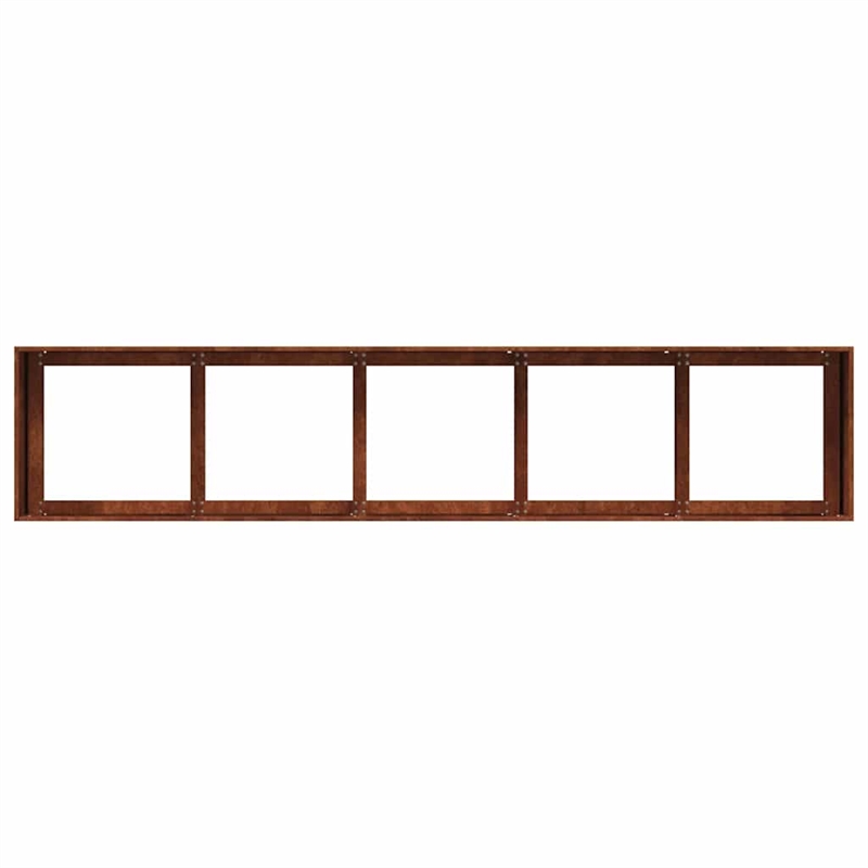 vidaXL Large Steel Garden Planter in Rusty