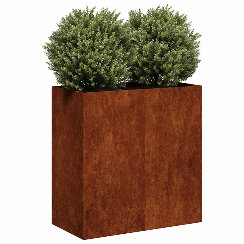 vidaXL Steel Garden Planter in Rusty Brown