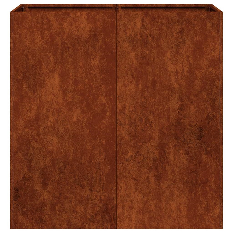 vidaXL Steel Garden Planter in Rusty Brown