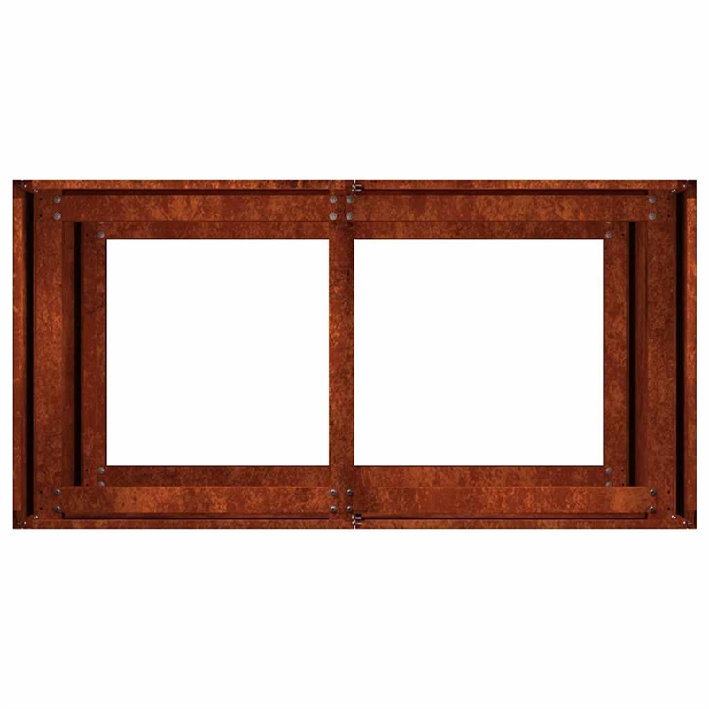 vidaXL Steel Garden Planter in Rusty Brown