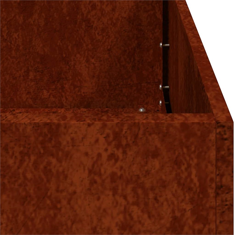 vidaXL Steel Garden Planter in Rusty Brown
