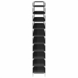 vidaXL Metal and Non-Woven Fabric Lightweight Shoe Rack in Black
