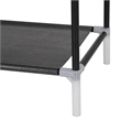 vidaXL Metal and Non-Woven Fabric Lightweight Shoe Rack in Black