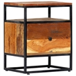 vidaXL Solid Reclaimed Wood Small Bedside Cabinet in Multicolor