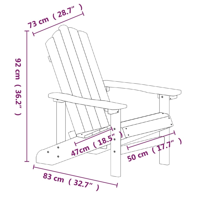 vidaXL HDPE Garden Chair in White