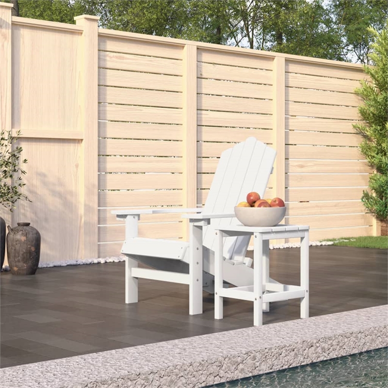 vidaXL HDPE Garden Chair in White