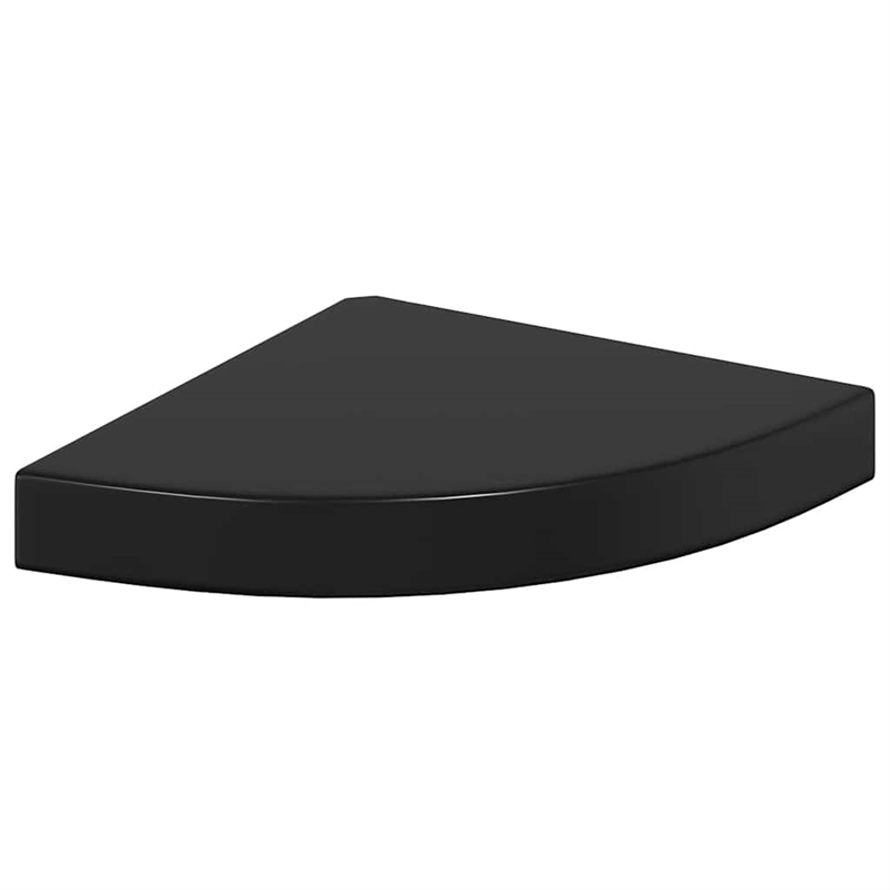 vidaXL MDF and Metal Corner Shelf in Black Honeycomb