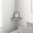 vidaXL MDF and Metal Corner Shelf in Gray Honeycomb