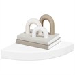 vidaXL MDF Wall Mounted Corner Shelf in White Honeycomb