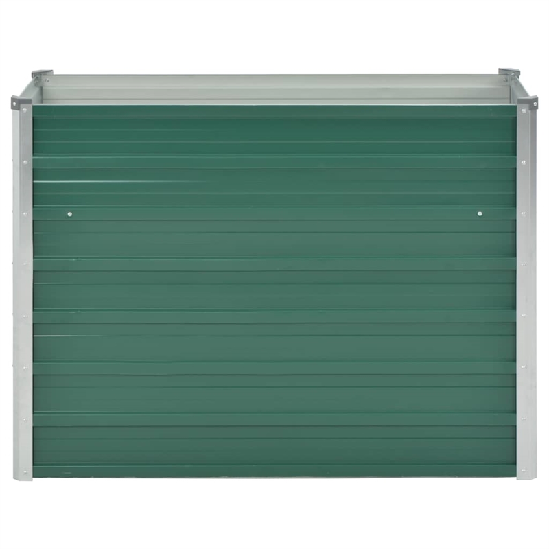 vidaXL Galvanized Steel Raised Garden Bed in Gray