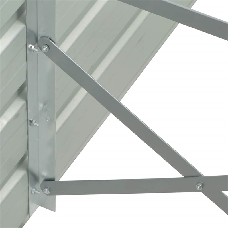 vidaXL Galvanized Steel Raised Garden Bed in Gray