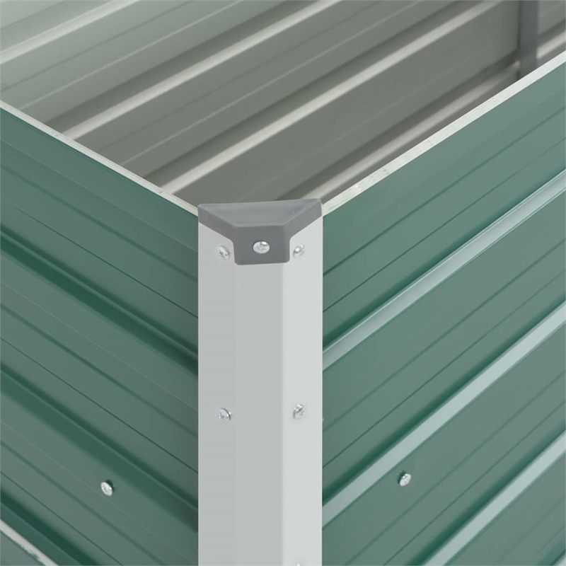 vidaXL Galvanized Steel Raised Garden Bed in Gray