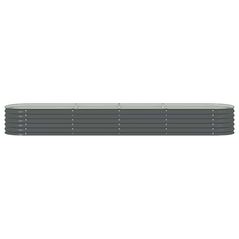vidaXL Large Galvanized Steel Raised Garden Bed in Gray