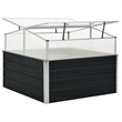 vidaXL Medium Galvanized Steel Garden Planter in Anthracite