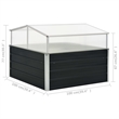 vidaXL Medium Galvanized Steel Garden Planter in Anthracite