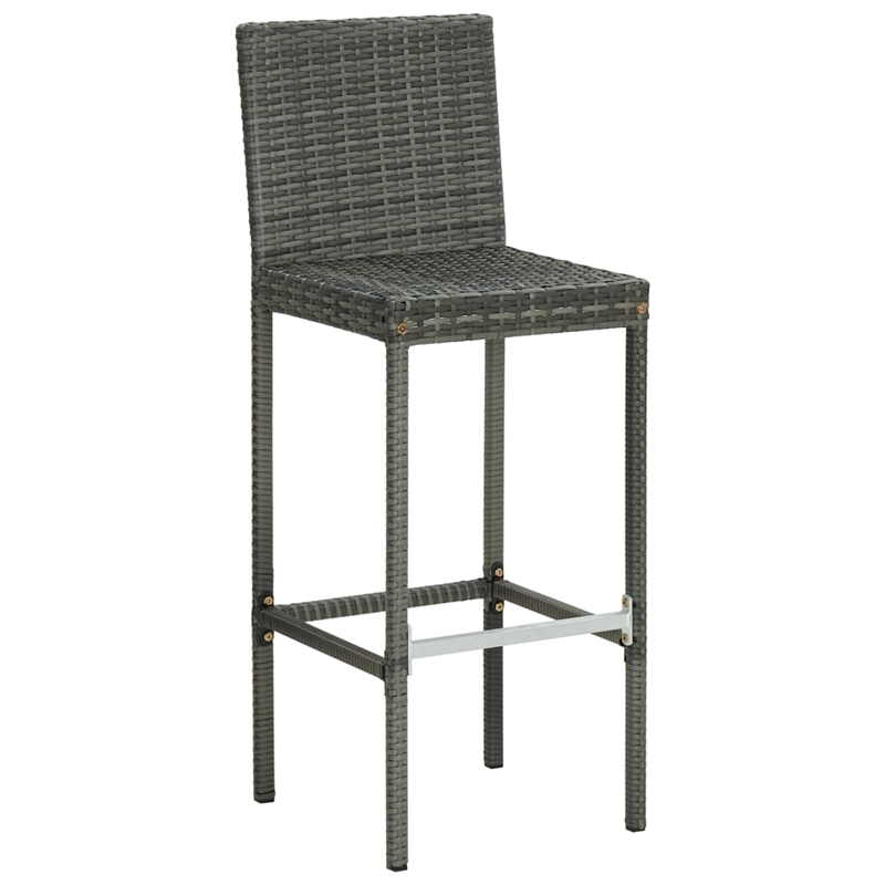 vidaXL Bar Stool in Gray (Set of 2)