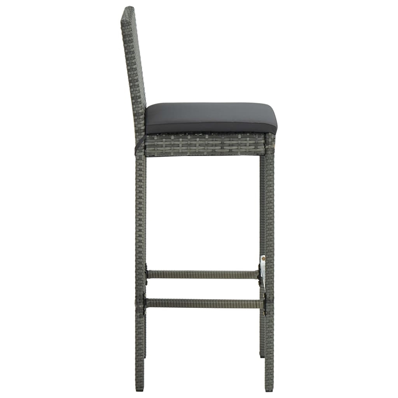 vidaXL Bar Stool in Gray (Set of 2)