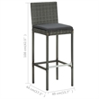 vidaXL Bar Stool in Gray (Set of 2)