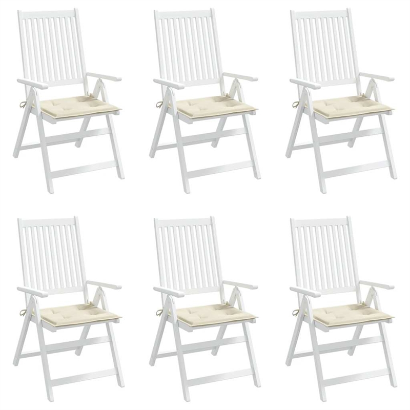 vidaXL Chair Cushion in Cream (Set of 6)