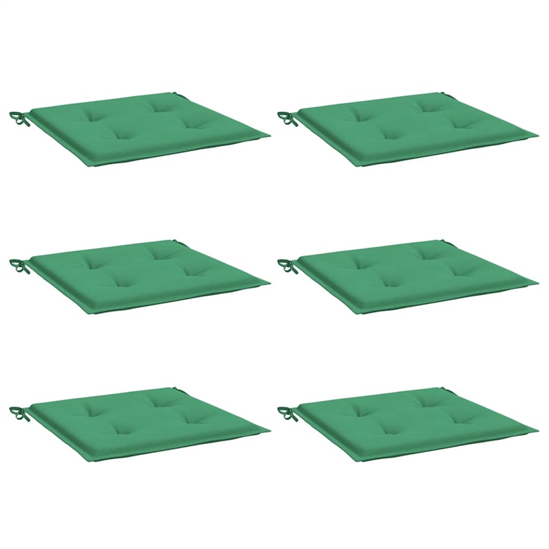 vidaXL Chair Cushion in Green (Set of 6)