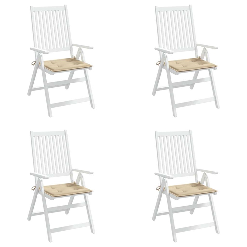 vidaXL Chair Cushion in Beige (Set of 4)