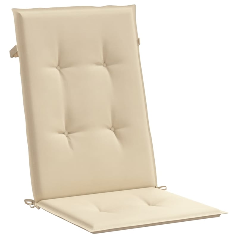 vidaXL Highback Chair Cushion in Beige (Set of 6)