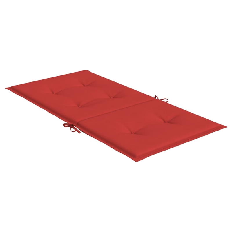vidaXL Lowback Chair Cushion in Red (Set of 6)