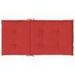 vidaXL Lowback Chair Cushion in Red (Set of 6)