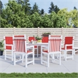 vidaXL Lowback Chair Cushion in Red (Set of 6)