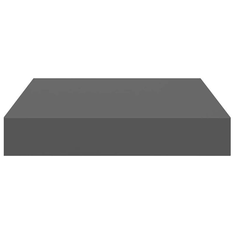 vidaXL MDF and Metal Wall Shelf in Gray Honeycomb (Set of 2)