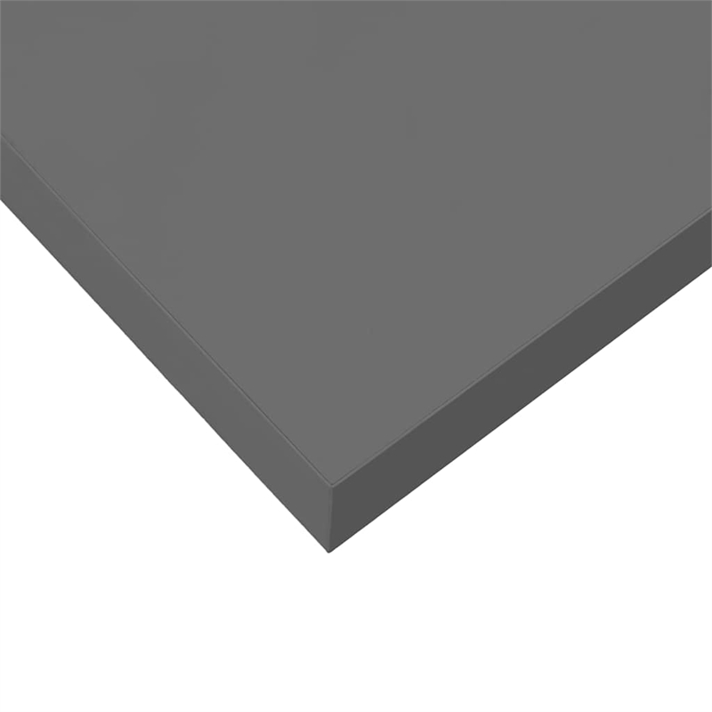 vidaXL MDF and Metal Wall Shelf in Gray Honeycomb (Set of 2)