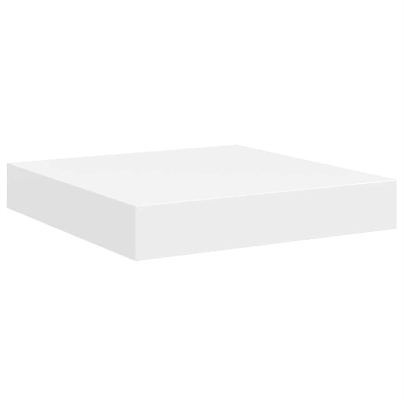 vidaXL MDF and Metal Wall Shelf in White Honeycomb